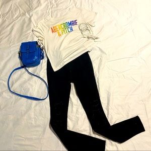 Abercrombie top with rainbow logo size medium.